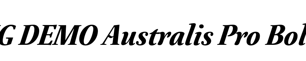  DEMO Australis Pro Bold Bold Italic