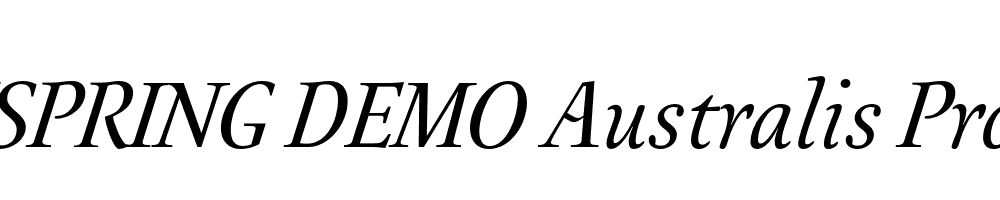  DEMO Australis Pro Italic