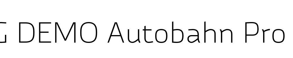  DEMO Autobahn Pro Light Regular