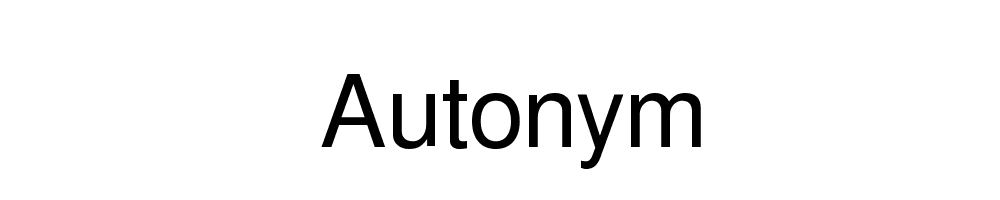 Autonym