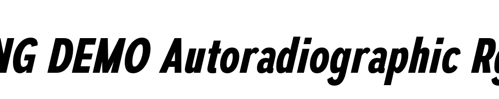  DEMO Autoradiographic Rg Bold Italic