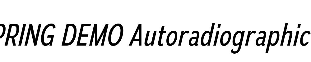  DEMO Autoradiographic Bk Italic