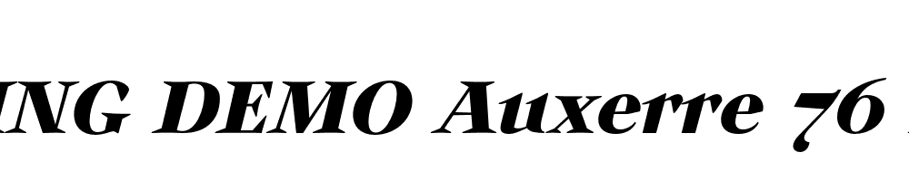  DEMO Auxerre 76 Bold Italic