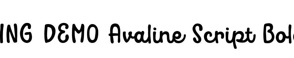  DEMO Avaline Script Bold Regular