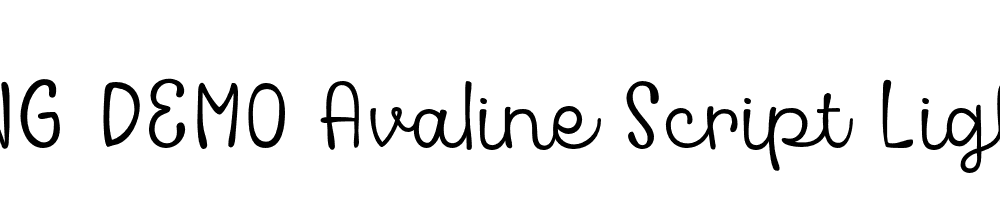  DEMO Avaline Script Light Regular