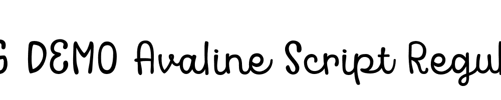  DEMO Avaline Script Regular Regular