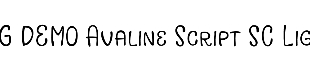  DEMO Avaline Script SC Light Regular