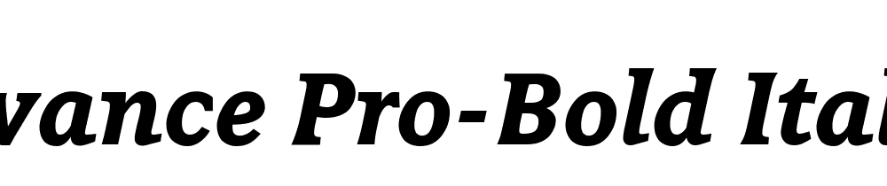 Avance Pro Bold Italic