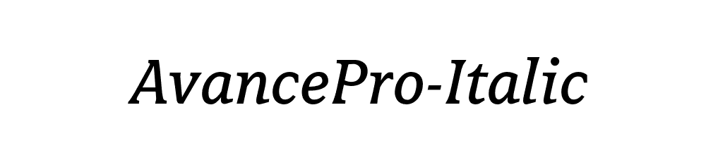 AvancePro-Italic