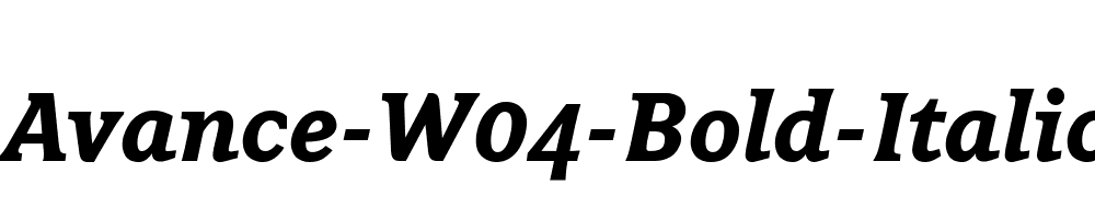 Avance-W04-Bold-Italic