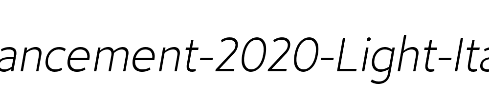 Avancement-2020-Light-Italic