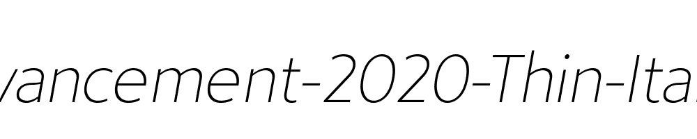 Avancement-2020-Thin-Italic