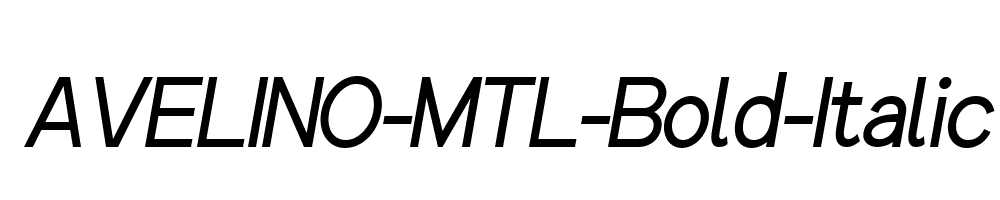 AVELINO-MTL-Bold-Italic