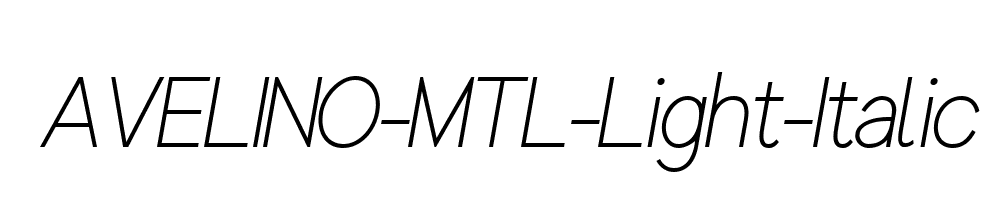 AVELINO-MTL-Light-Italic