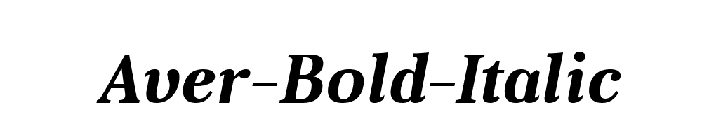 Aver-Bold-Italic