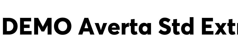  DEMO Averta Std Extrabold Regular