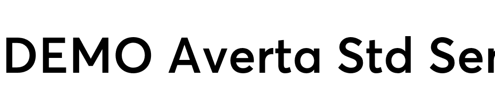  DEMO Averta Std Semibold Regular