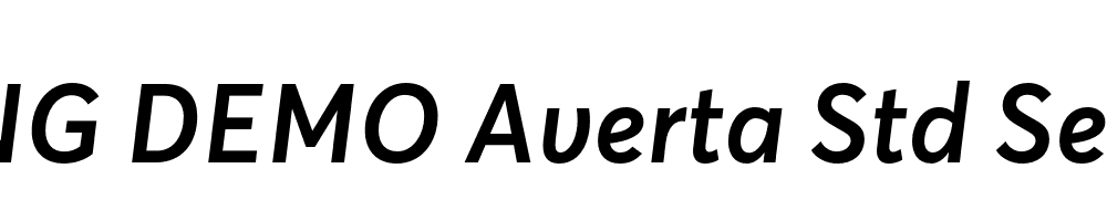  DEMO Averta Std Semibold Italic