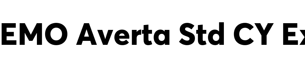  DEMO Averta Std CY Extrabold Regular