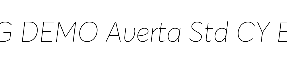  DEMO Averta Std CY Extrathin Italic