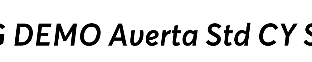  DEMO Averta Std CY Semibold Italic