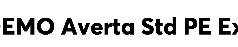  DEMO Averta Std PE Extrabold Regular