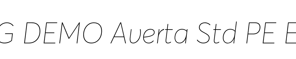  DEMO Averta Std PE Extrathin Italic