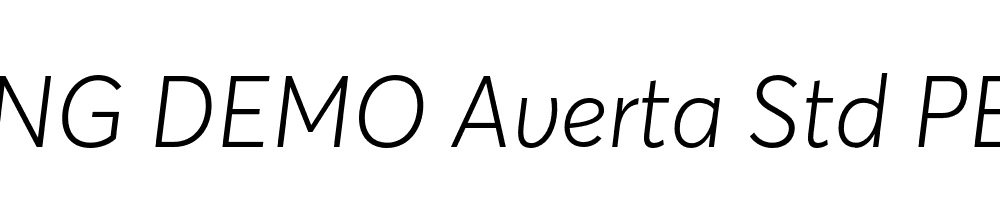  DEMO Averta Std PE Light Italic