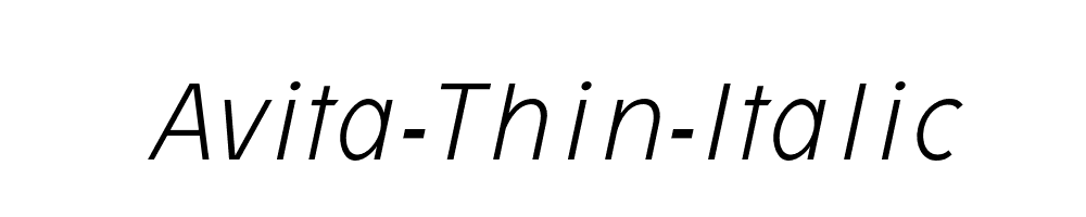 Avita-Thin-Italic