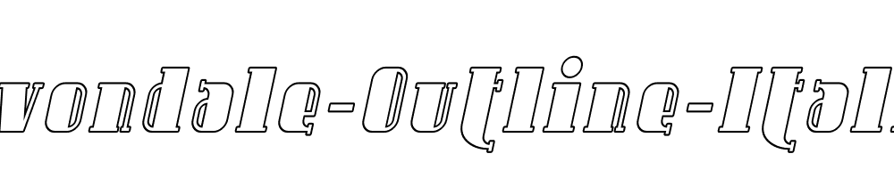 Avondale-Outline-Italic