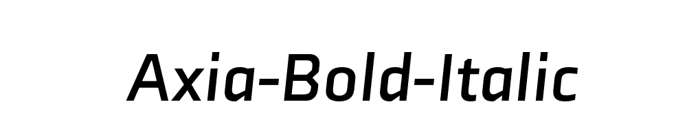 Axia-Bold-Italic