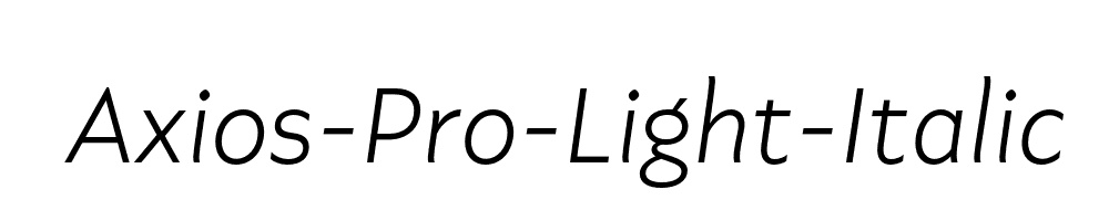 Axios-Pro-Light-Italic