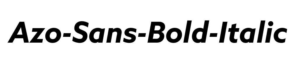 Azo-Sans-Bold-Italic