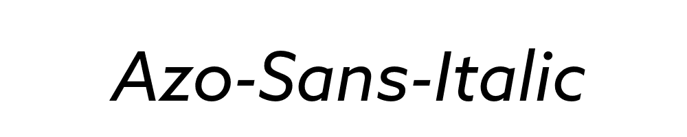 Azo-Sans-Italic