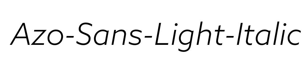 Azo-Sans-Light-Italic