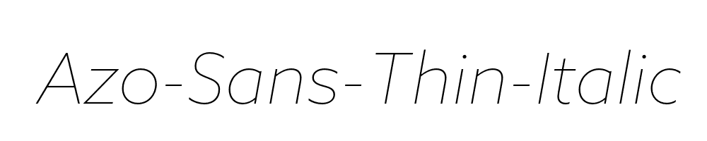 Azo-Sans-Thin-Italic