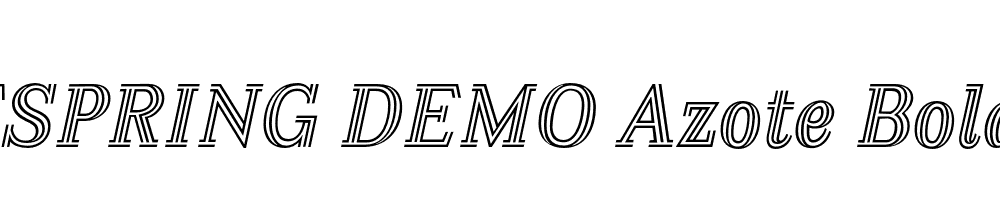  DEMO Azote Bold Italic