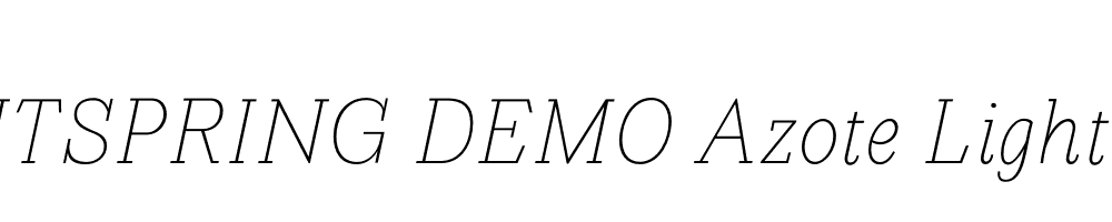  DEMO Azote Light Italic