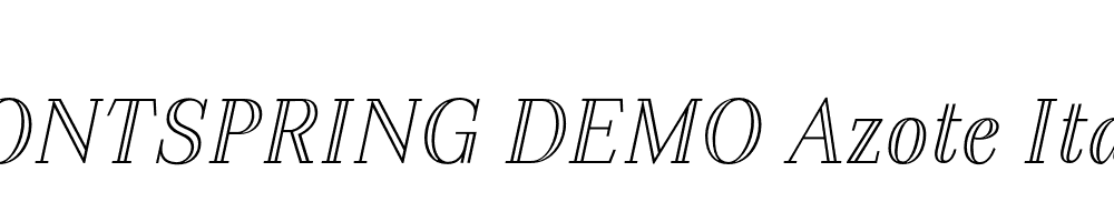  DEMO Azote Italic