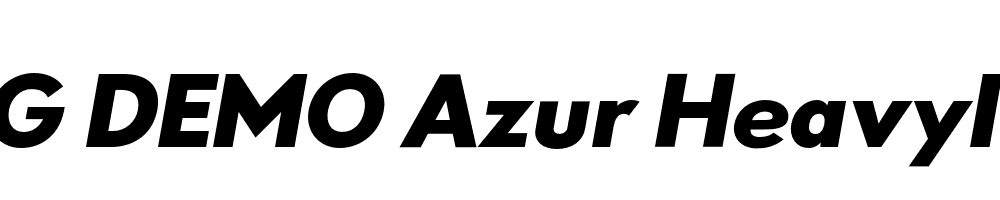  DEMO Azur HeavyItalic Regular