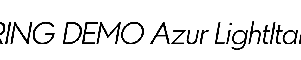  DEMO Azur LightItalic Regular