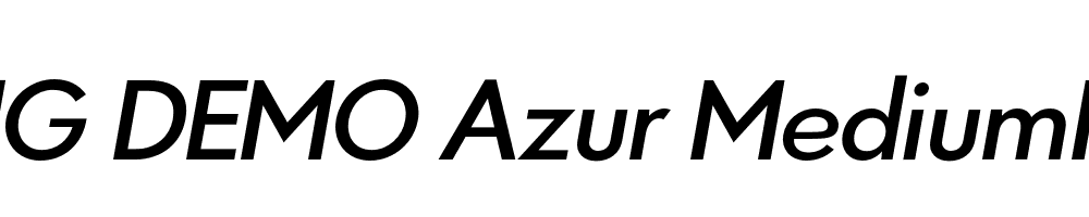  DEMO Azur MediumItalic Regular