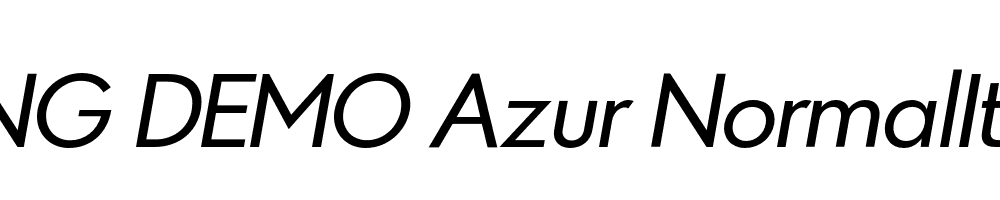  DEMO Azur NormalItalic Regular