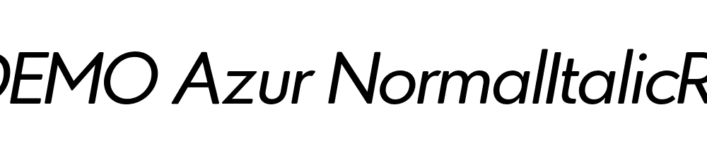  DEMO Azur NormalItalicRounded Regular