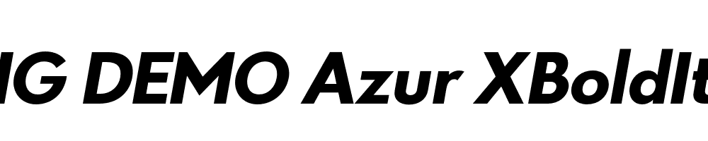  DEMO Azur XBoldItalic Regular