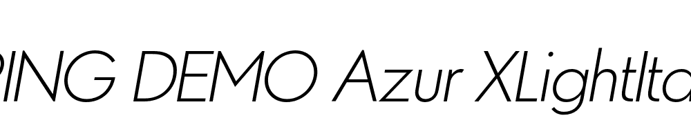  DEMO Azur XLightItalic Regular