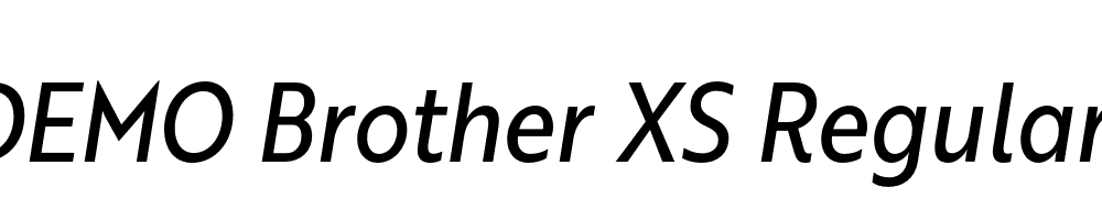 FSP DEMO Brother XS Regular Italic