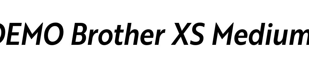 FSP DEMO Brother XS Medium Italic