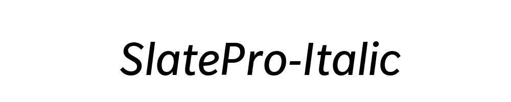 SlatePro-Italic