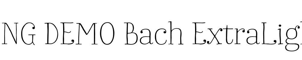  DEMO Bach ExtraLight Regular